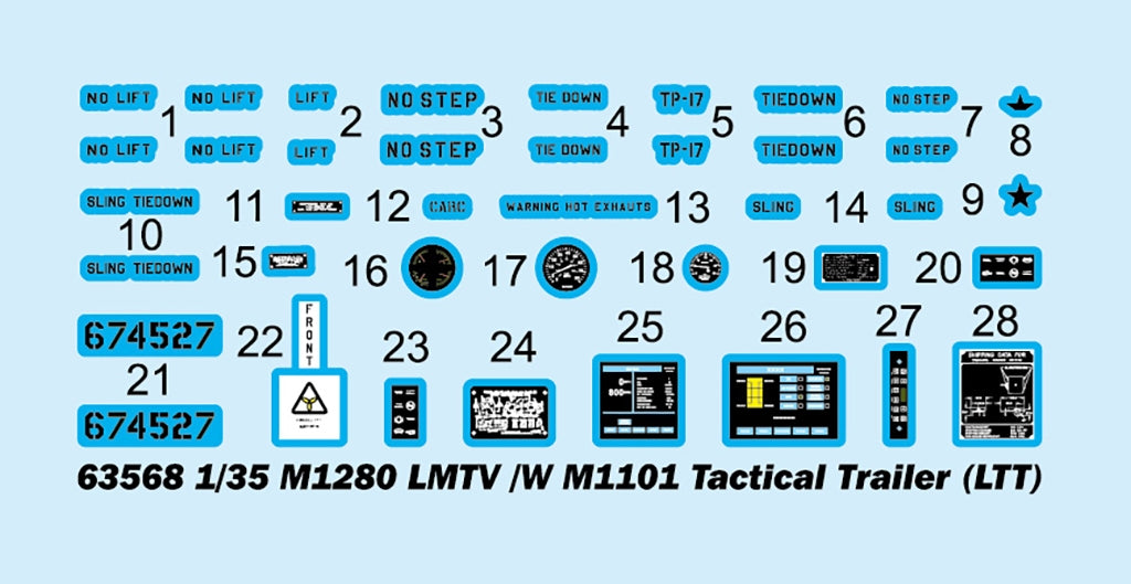 I Love Kit 63568 M1280 LMTV /W M1101 Tactical Trailer (LTT) 1/35 – zdjęcie 3