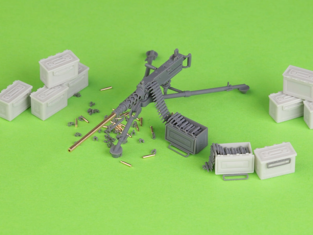 Master GM-35-064 Browning M2HB .50 cal (12,7mm) - karabin maszynowy na trójnogu M3 - okres II w.św. (ze skrzynką amunicyjną M2) 1/35 – Bild 4