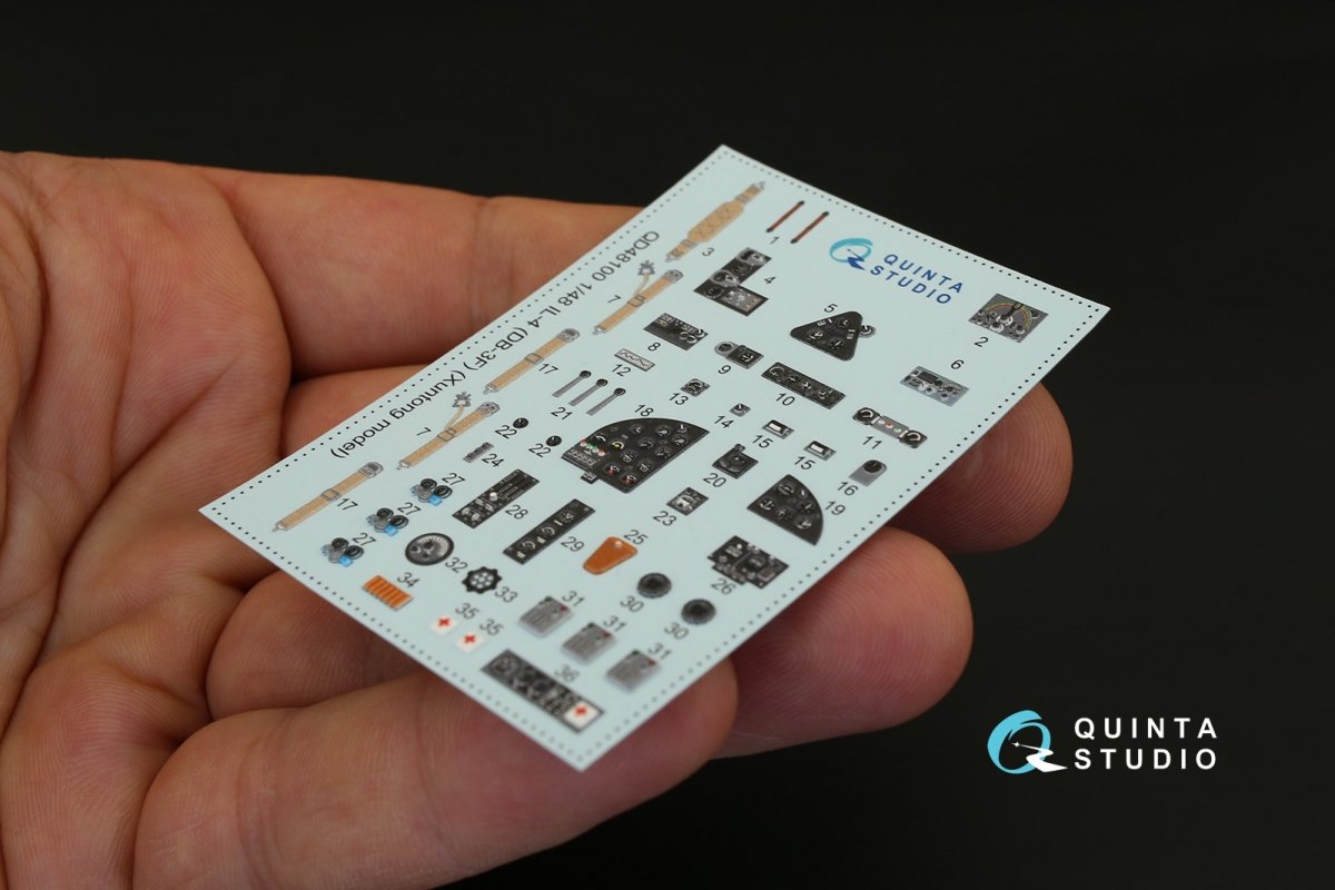 Quinta Studio QD48100 IL-4 3D-Printed &amp;amp; coloured Interior on decal paper (for Xuntong kit) 1/48 – Bild 5