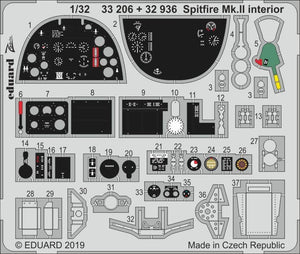Eduard 32936 Spitfire Mk. II interior REVELL 1/32