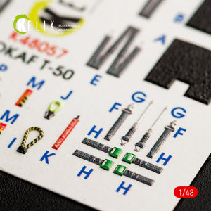 KELIK K48057 T-50 ROKAF INTERIOR 3D DECALS FOR ACADEMY KIT 1/48 – immagine 9