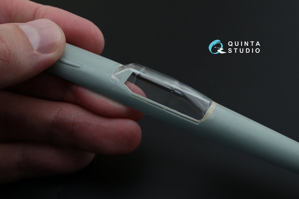 Quinta Studio QC48020 Yak-1B correction vacuformed clear canopy 1 pcs (for Accurate miniatures/Zvezda/Eduard kit) 1/48 – Bild 2