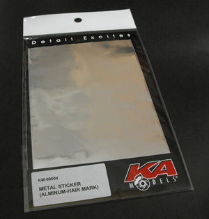 Autocollant métallique KA Models KM-00004 – Marque de cheveux en aluminium 190 x 122 mm