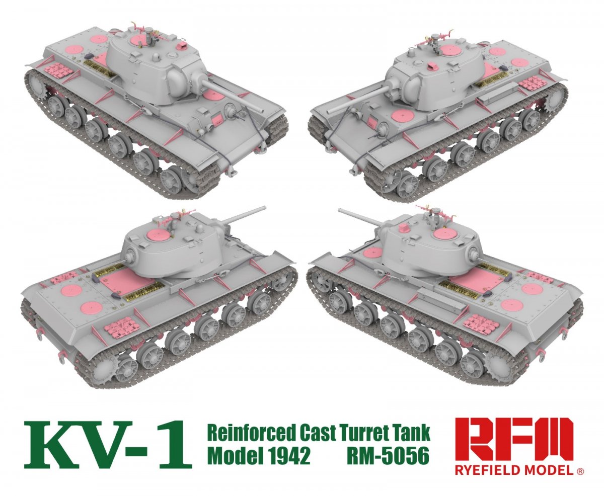 Rye Field Model 5056 KV-1 Reinforced Cast Turret TankModel 1942 1/35 – Bild 2