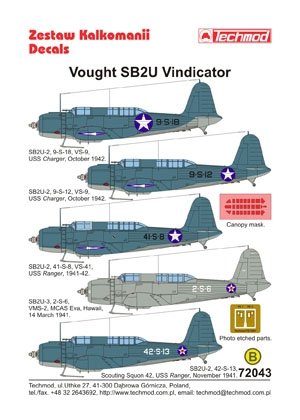 Techmod 72043 - Vought SB2U Vindicator 1/72 – immagine 2
