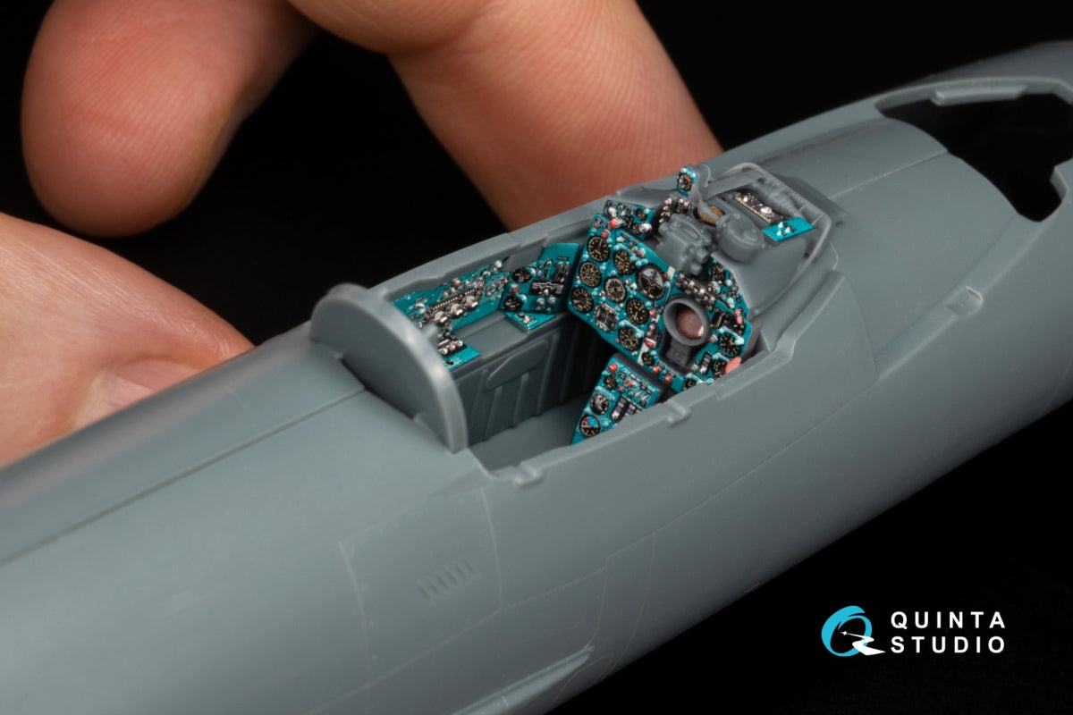 Quinta Studio QD+48576 MiG-21SM Fishbed-J 3D-Printed &amp;amp; coloured Interior on decal paper (Eduard) (with 3D-printed resin parts) 1/48 – immagine 8