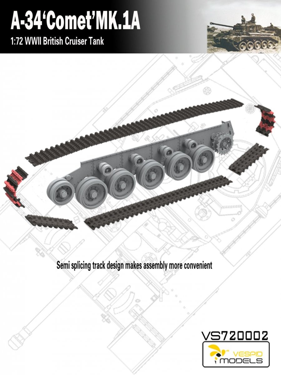 Vespid Models VS720002 A-34 &amp;#39;Comet&amp;#39; MK.1A British Cruiser Tank 1/72 – Bild 4