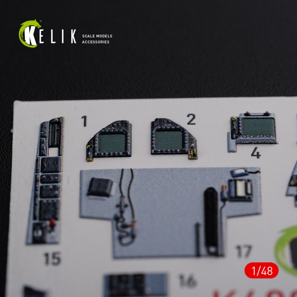 KELIK K48078 F/A-18F Super Hornet interior 3D decals for MENG kit 1/48 – imagen 7