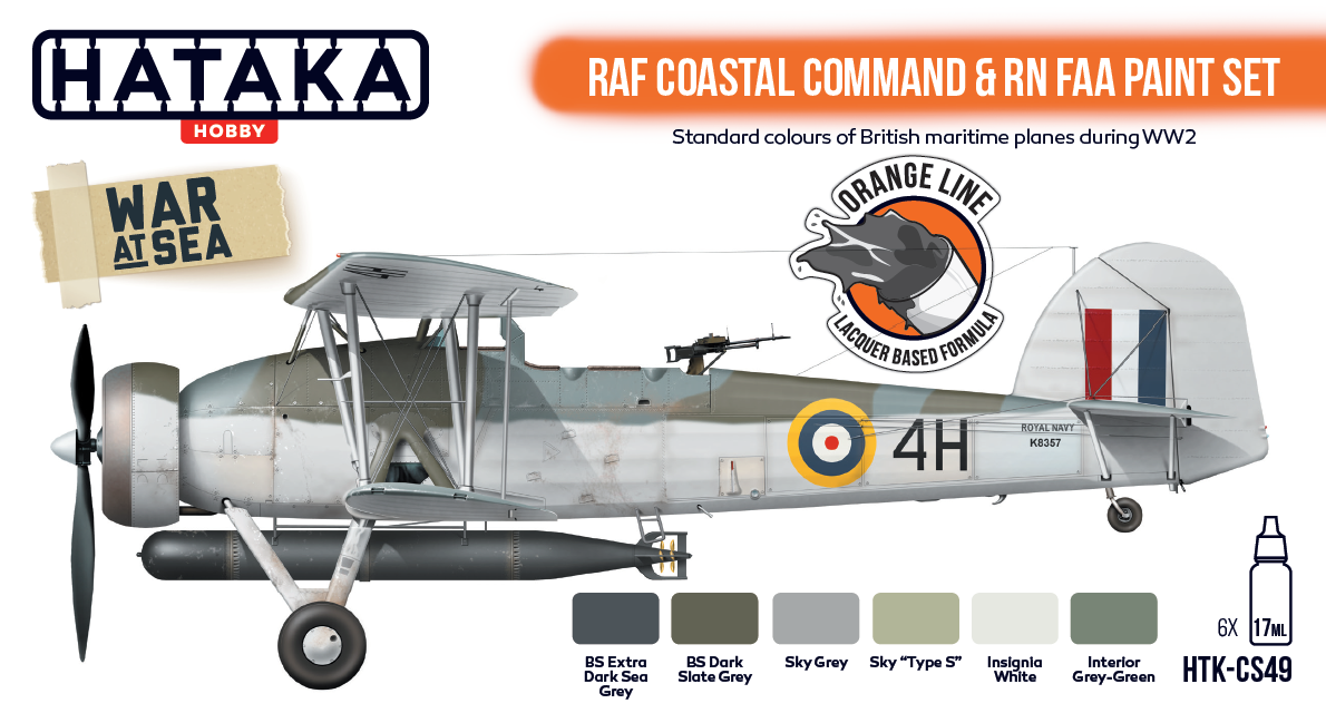 Hataka HTK-CS49 ORANGE LINE – RAF Coastal Command &amp;amp; RN FAA paint set 6x17ml – Bild 2