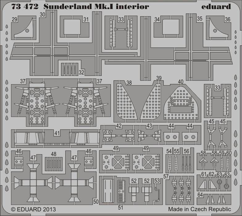 Eduard 73472 Sunderland Mk. I interior S. A. 1/72 ITALERI – immagine 2