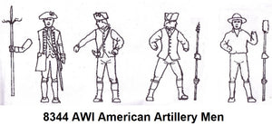 Hat 8344 American War of Independence - American Artillery (4 Cannons and Crew) 1/72