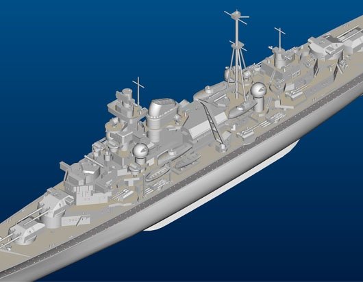 Trumpeter 05776 German Cruiser Admiral Hipper 1941 1/700 – immagine 10