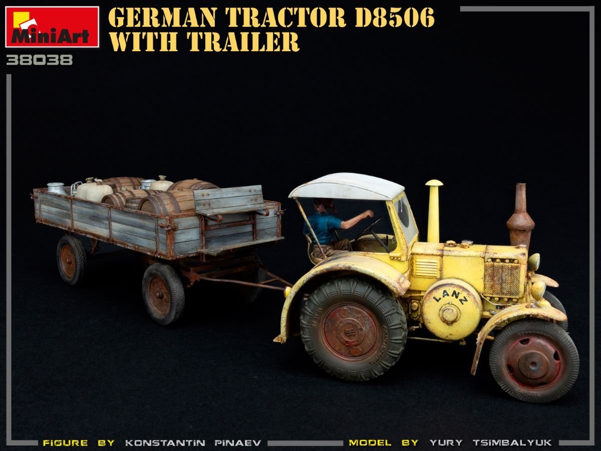 MiniArt 38038 German Tractor D8506 with trailer 1/35 – immagine 10