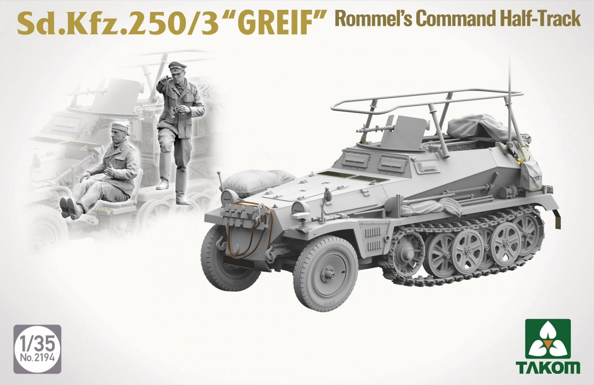 Takom 2194 Sd.Kfz 250/3 Greif Rommel Command Half-Track 1/35 – immagine 4