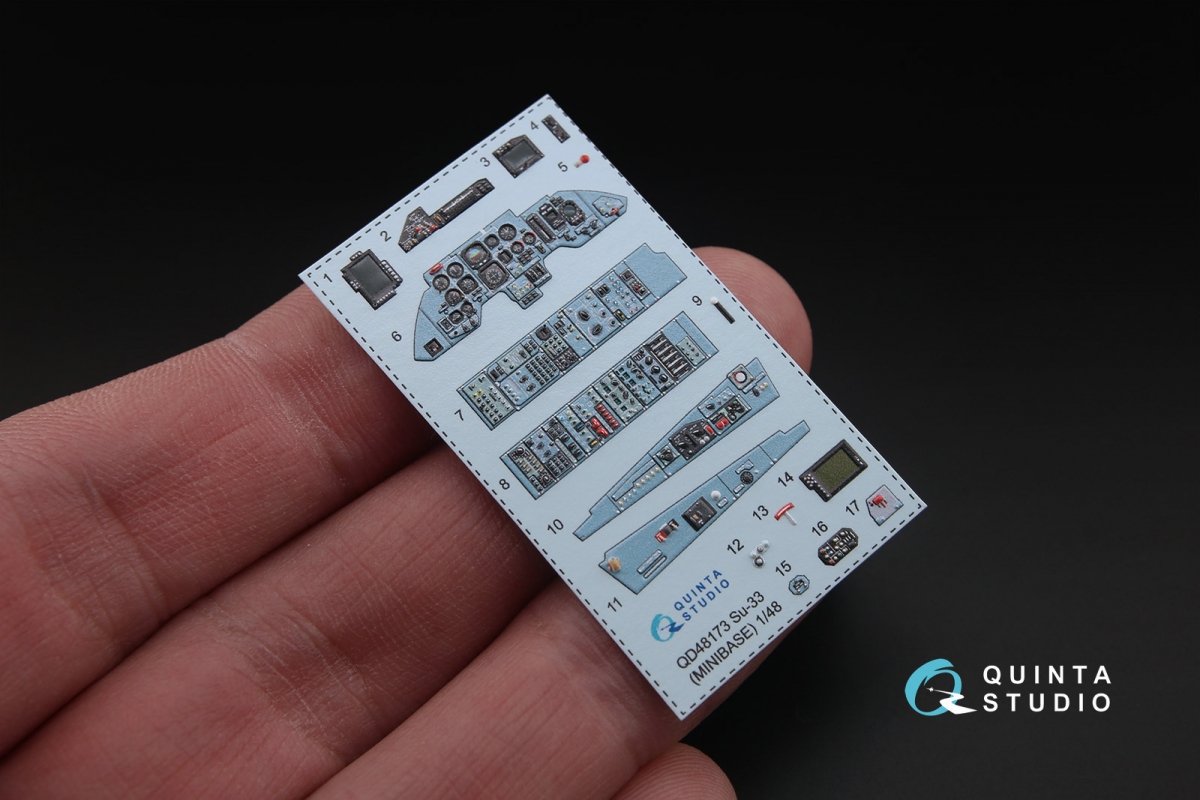 Quinta Studio QD48173 Su-33 3D-Printed &amp;amp; coloured Interior on decal paper (for Minibase kit) 1/48 – imagen 4