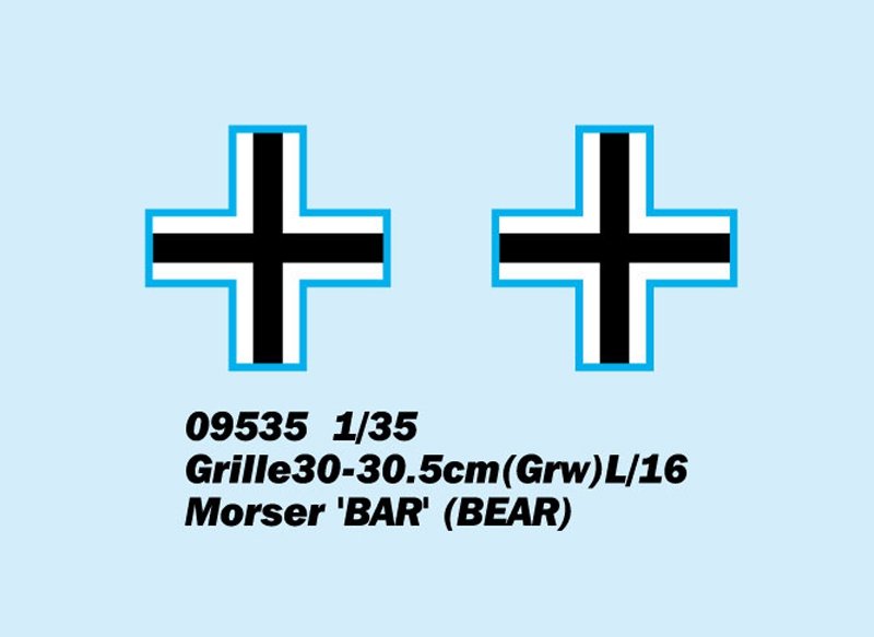 Trumpeter 09535 Grille30-30.5cm(Grw)L/16 Morser BAR (BEAR) 1/35 – immagine 3