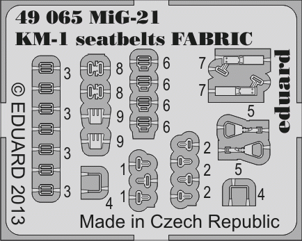 Eduard 49065 MiG-21 KM-1 seatbelts FABRIC 1/48 – Bild 2