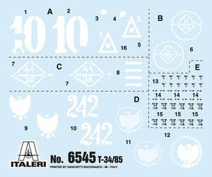 Italeri 6545 T-34/85 Zavod 183 Mod.44 1/35 – immagine 4
