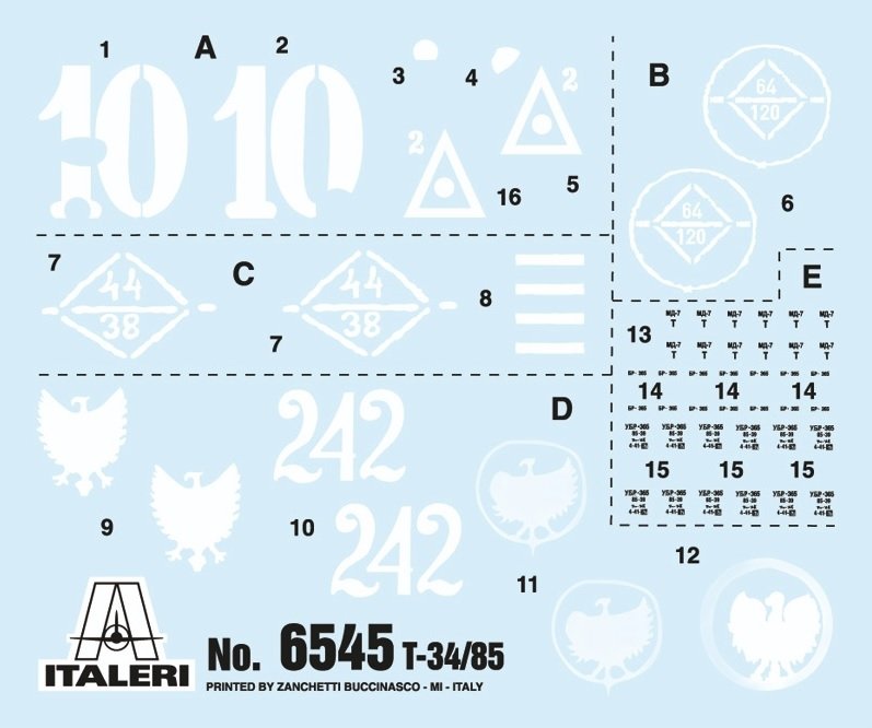 Italeri 6545 T-34/85 Zavod 183 Mod.44 1/35 – immagine 4