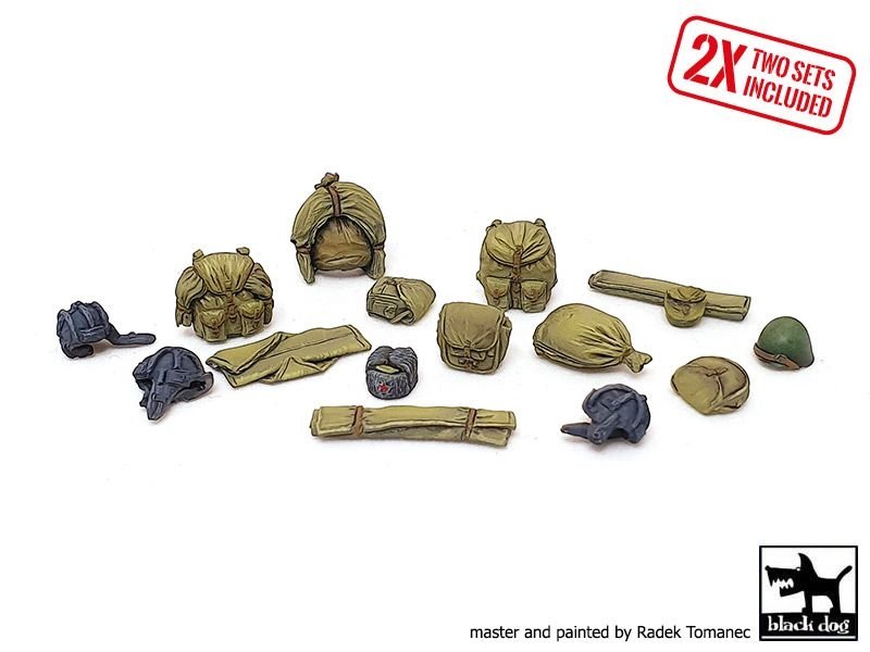 Ensemble d&amp;#39;accessoires d&amp;#39;équipement de l&amp;#39;armée russe de la Seconde Guerre mondiale Black Dog T35225, échelle 1/35  – image 2