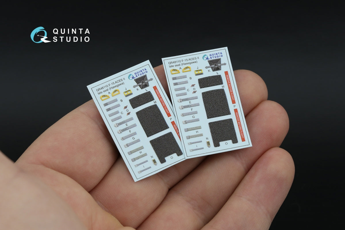 Quinta Studio QD48596 F-15E 3D-Printed &amp;amp; coloured Interior on decal paper (Hasegawa) 1/48 – immagine 6