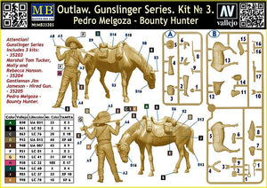 Master Box 35205 Outlaw. Gunslinger #3: Pedro Melgoza Bounty Hunter 1/35 – immagine 3