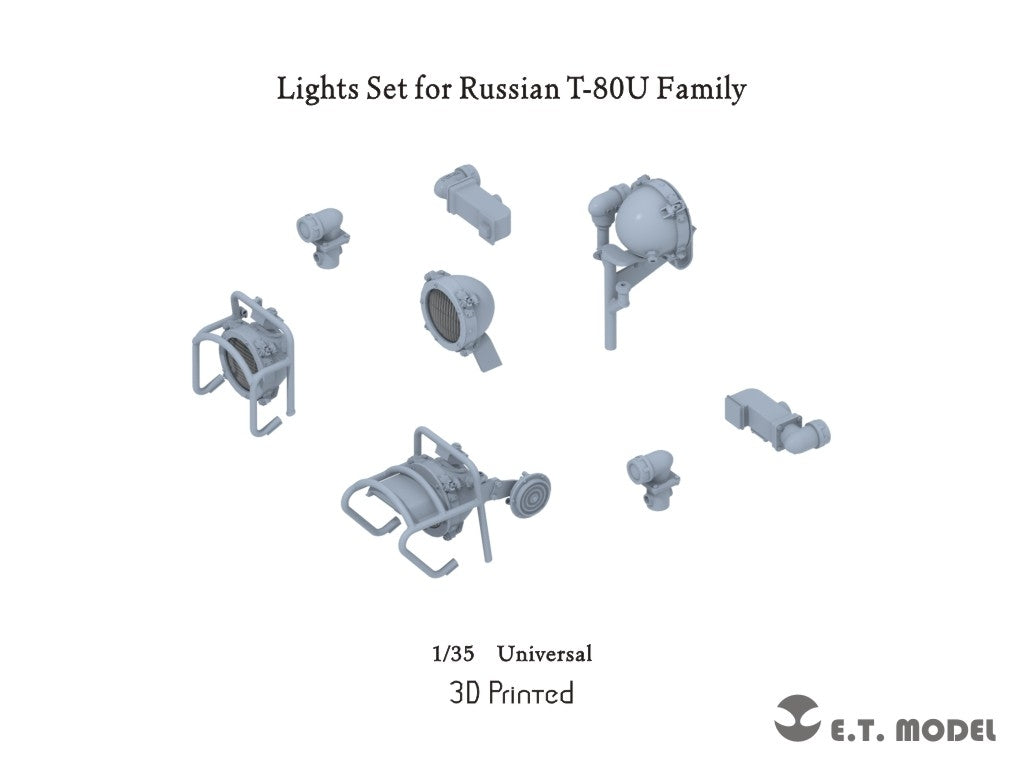 Ensemble de phares ET Model P35-275 pour chars russes de la famille T-80U à l&amp;#39;échelle 1/35