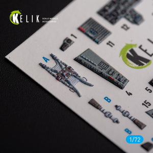 KELIK K72142 Mig-29 Fulcrum-C 9-13 interior 3D decals for GWH kit 1/72 – immagine 4