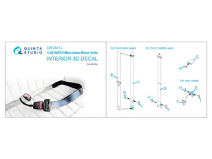 Quinta Studio QR35012 NATO Mercedes-Benz belts (All kits), 2 pcs 1/35 – immagine 2
