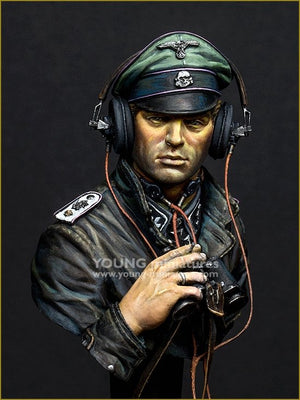 Young Miniatures YM1876 SS Panzer Commander Normandie 1944 1/10 – immagine 2