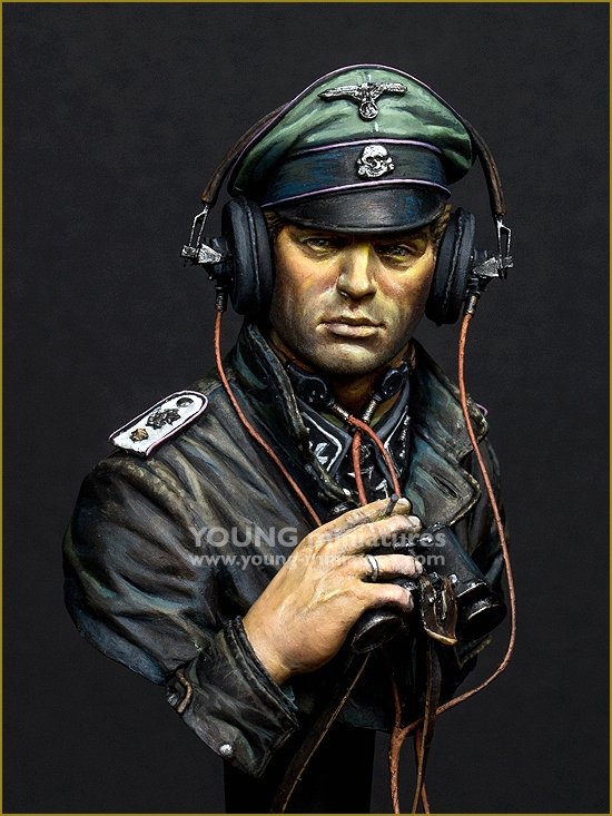 Young Miniatures YM1876 SS Panzer Commander Normandie 1944 1/10 – immagine 2
