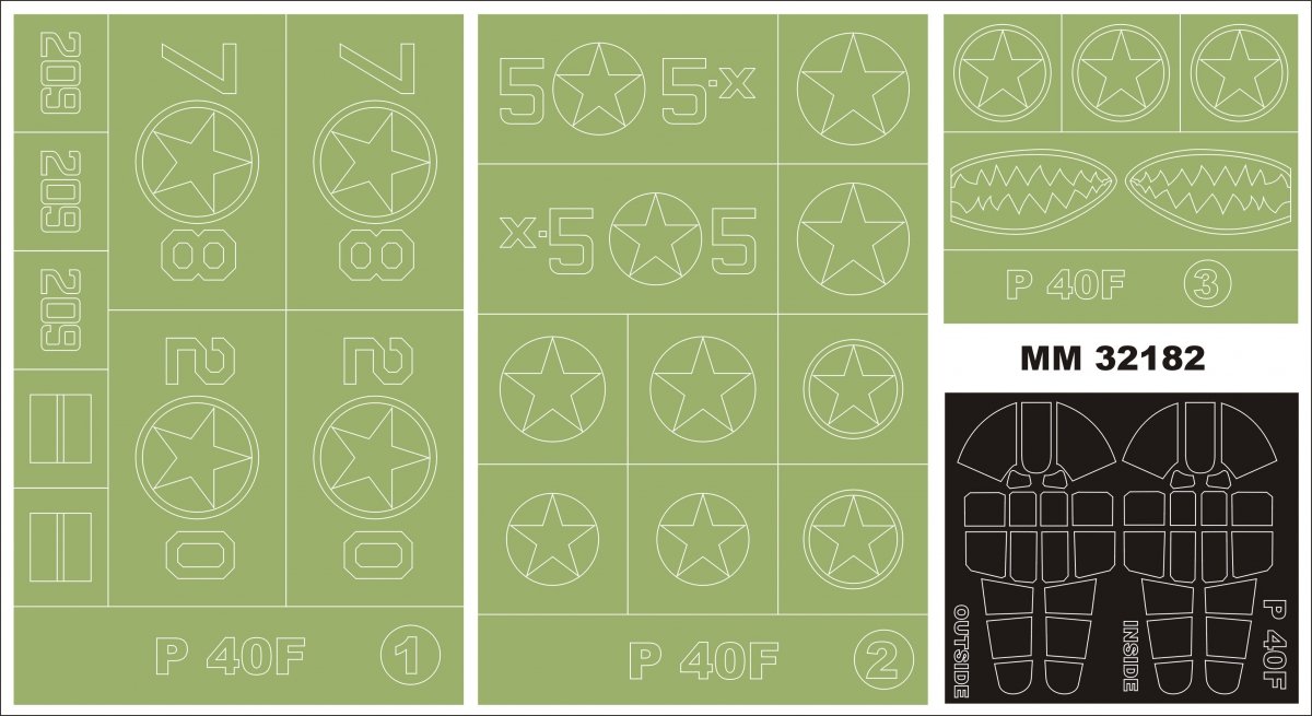 Montex MM32182 P-40F TRUMPETER 3227 1/32