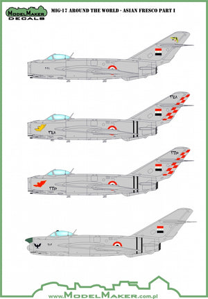 ModelMaker Decals D48155 MiG-17 AROUND THE WORLD - ASIAN FRESCO PART I 1/48
