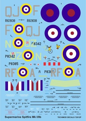 Techmod 72012 - Supermarine Spitfire Mk I/IIB 1/72