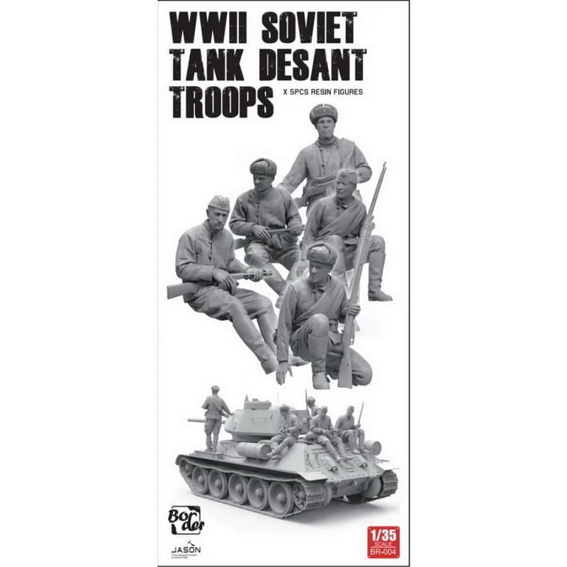 Border Model BR-004 Soviet WWII Tank Desant Troops (5 Resin Figures) 1/35 – Bild 2