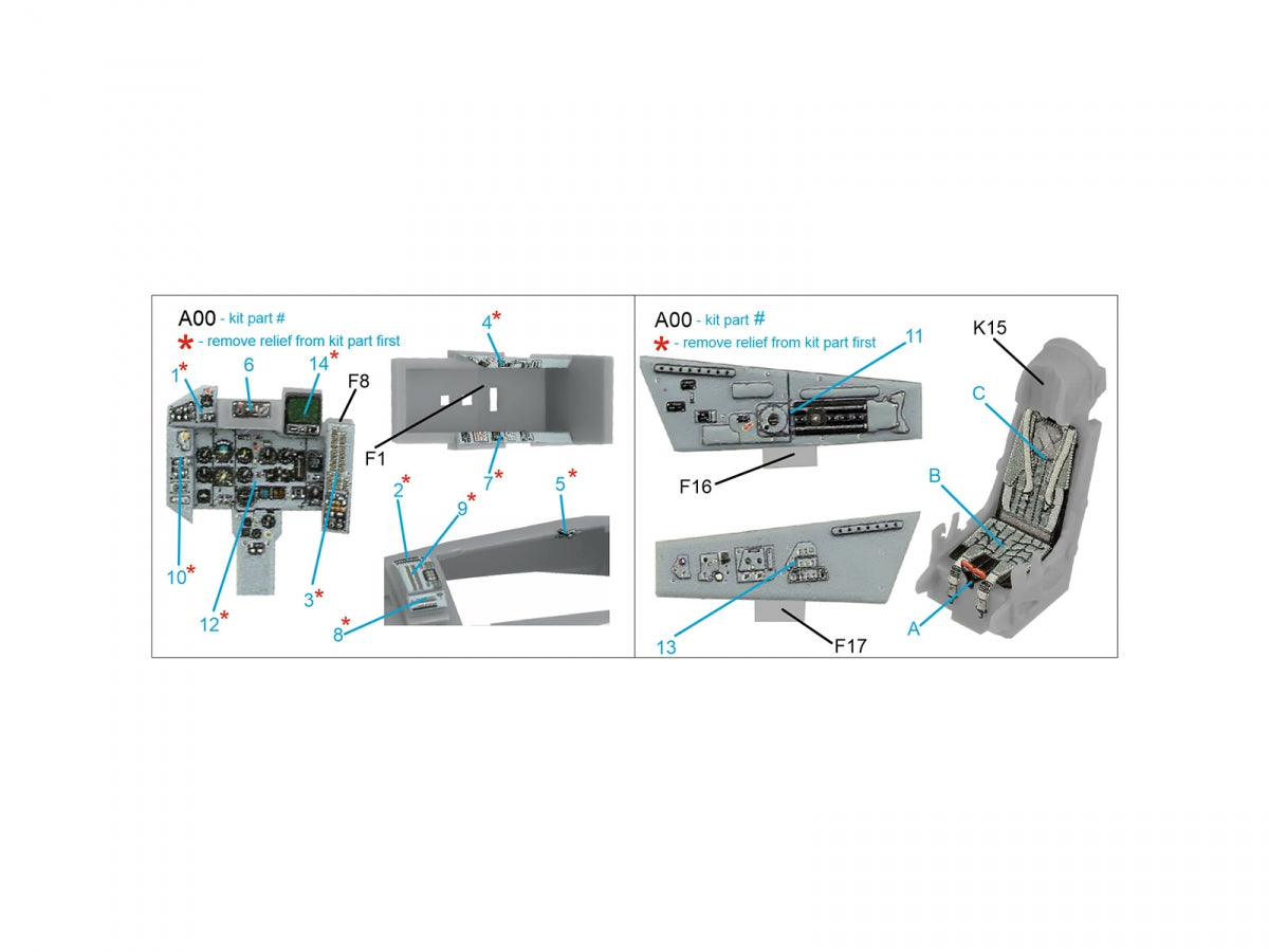 Quinta Studio QD72118 MiG-29A (NATO) 3D-Printed coloured Interior on decal paper (Trumpeter/IBG Models) 1/72 – zdjęcie 2