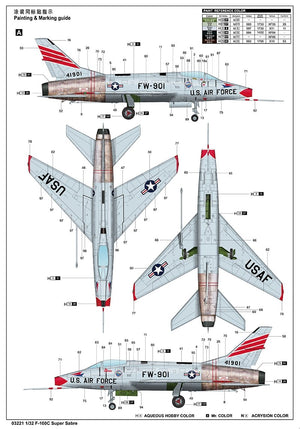 Trumpeter 03221 F-100C Super Sabre 1/32 – image 6