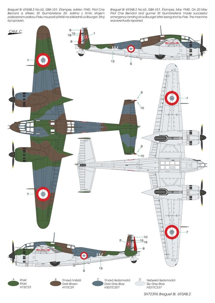 Special Hobby 72396 Breguet Br.693AB.2 &amp;#39;French Attack-Bomber&amp;#39; 1/72 – immagine 5