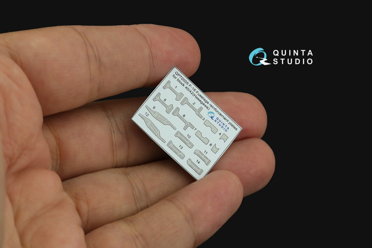 Quinta Studio QP72005 F-16 block 40/42 reinforcement plates (Hasegawa) 1/72 – immagine 2
