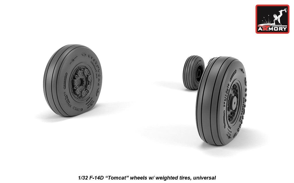 Armory Models AW32310 F-14D Tomcat late type wheels w/ weighted tires 1/32 – Bild 2