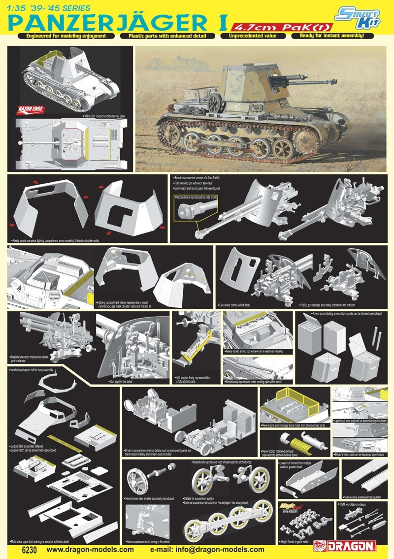 Dragon 6230 Panzerjager I 4.7cm PaK(t) – imagen 2