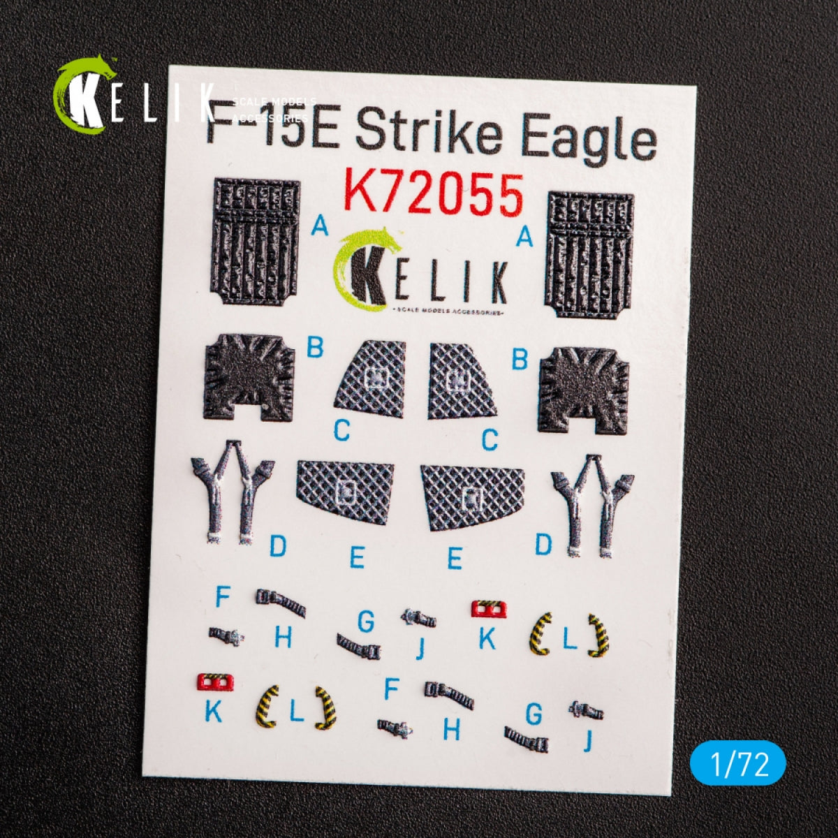 KELIK K72055 F-15E STRIKE EAGLE - INTERIOR 3D DECALS FOR REVELL KIT 1/72 – immagine 2