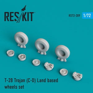 RESKIT RS72-0209 T-28 Trojan (C-D) Land based wheels set 1/72