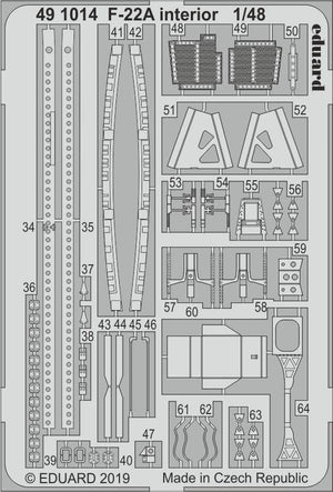 Eduard 491014 F-22A interior HASEGAWA 1/48 – Bild 2