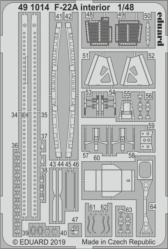 Eduard 491014 F-22A interior HASEGAWA 1/48 – Bild 2