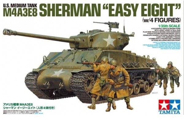 Tamiya 25175 US Medium Tank M4A3E8 Sherman Easy Eight (1/35)