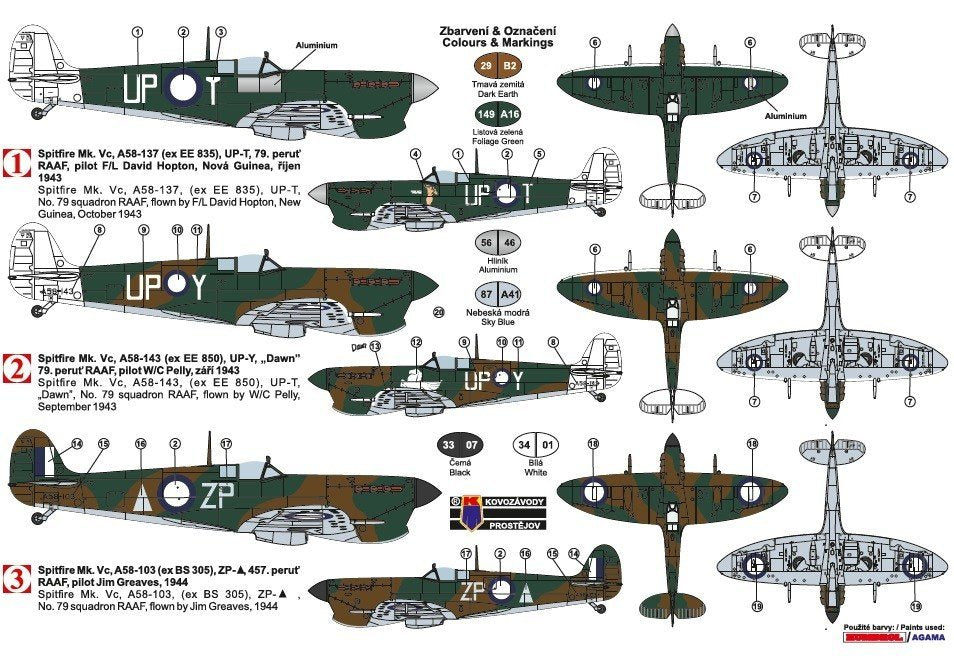 Kovozavody Prostejov KPM0147 Spitfire Mk.Vc „in RAAF service“ 1/72 – zdjęcie 2