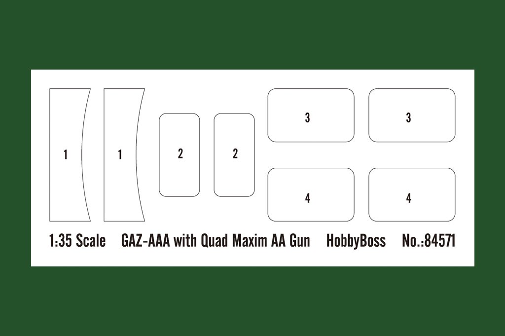 Hobby Boss 84571 GAZ-AAA with Quad Maxim AA Gun 1/35 – zdjęcie 5