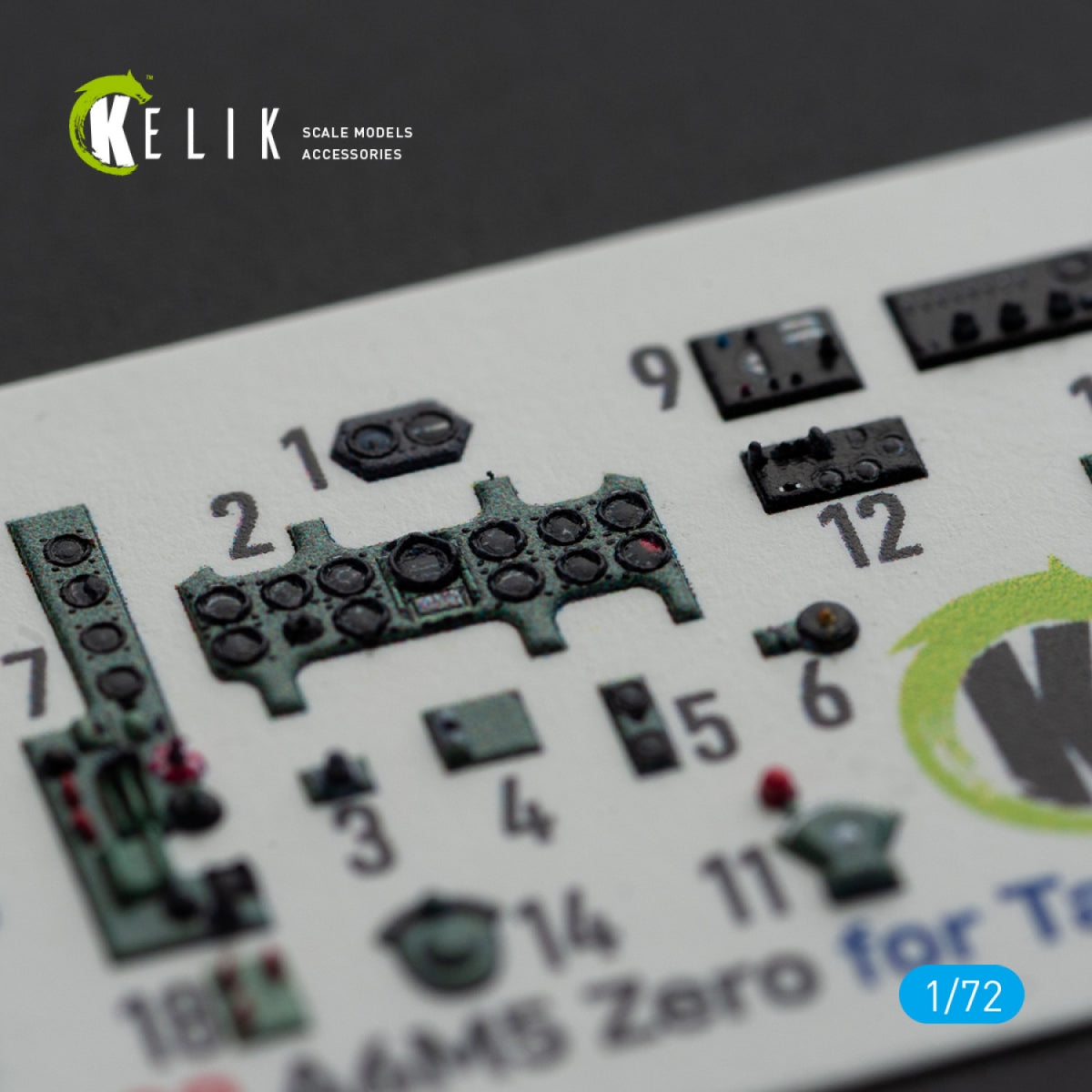 KELIK K72099 A6M5 Zero - décalcomanies 3D intérieures pour maquette Tamiya au 1/72 – image 4