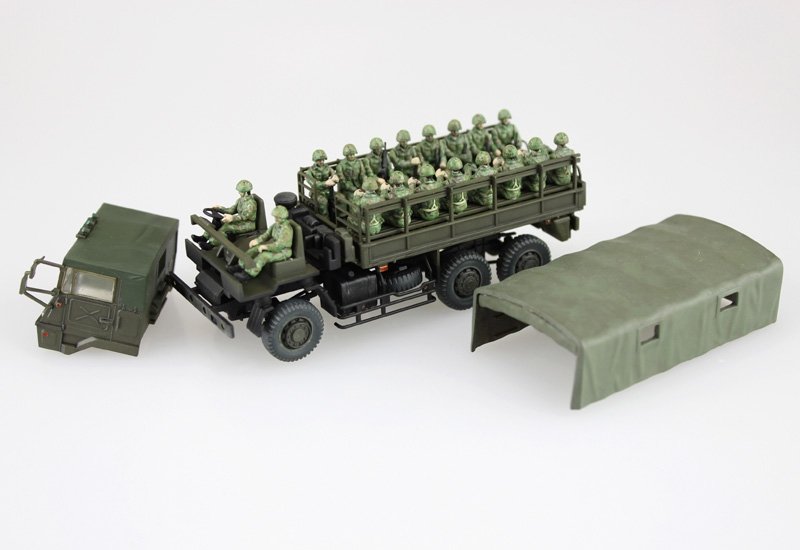 Aoshima 01209 JGSDF Type 73 Truck w/Figures 20pcs 1/72 – zdjęcie 6